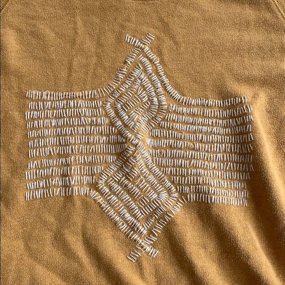 Levis 3/4 sleeve sweatshirt top Sz S Orange-Yellow - Picture 2 of 6